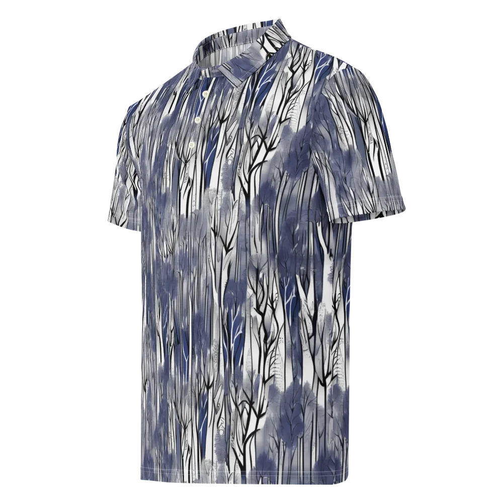 Bluewood Veil on Men's Slim Fit Polo Shirt — Left Front