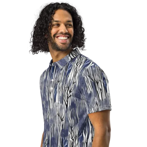 Bluewood Veil on a Men's Slim Fit Polo Shirt