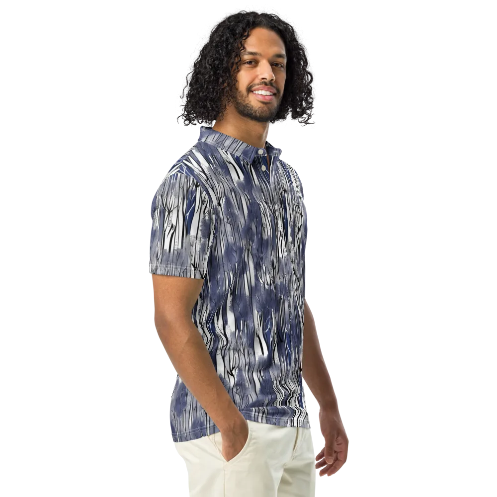Bluewood Veil on Men's Slim Fit Polo Shirt — Right Front