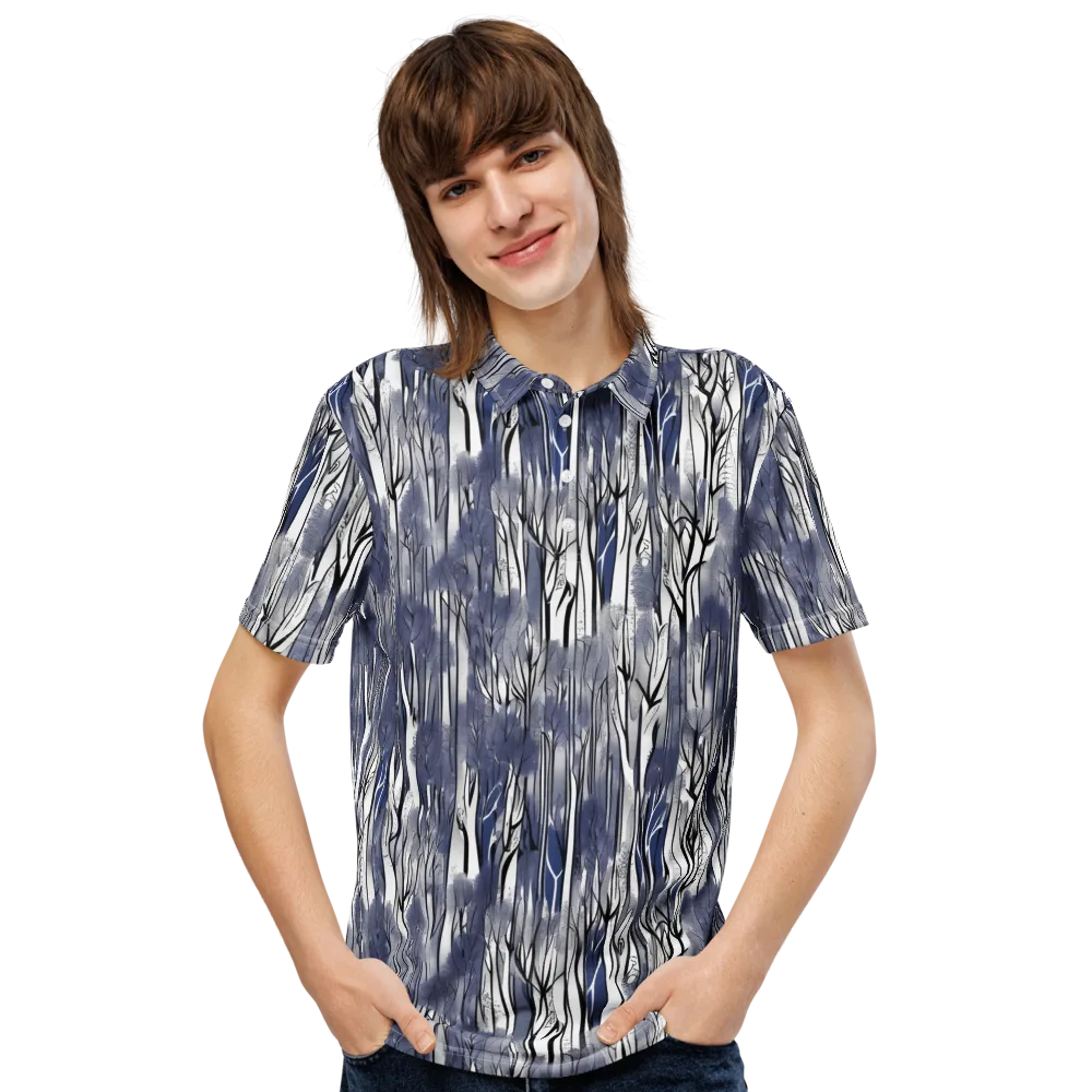 Bluewood Veil on Men's Slim Fit Polo Shirt — Front
