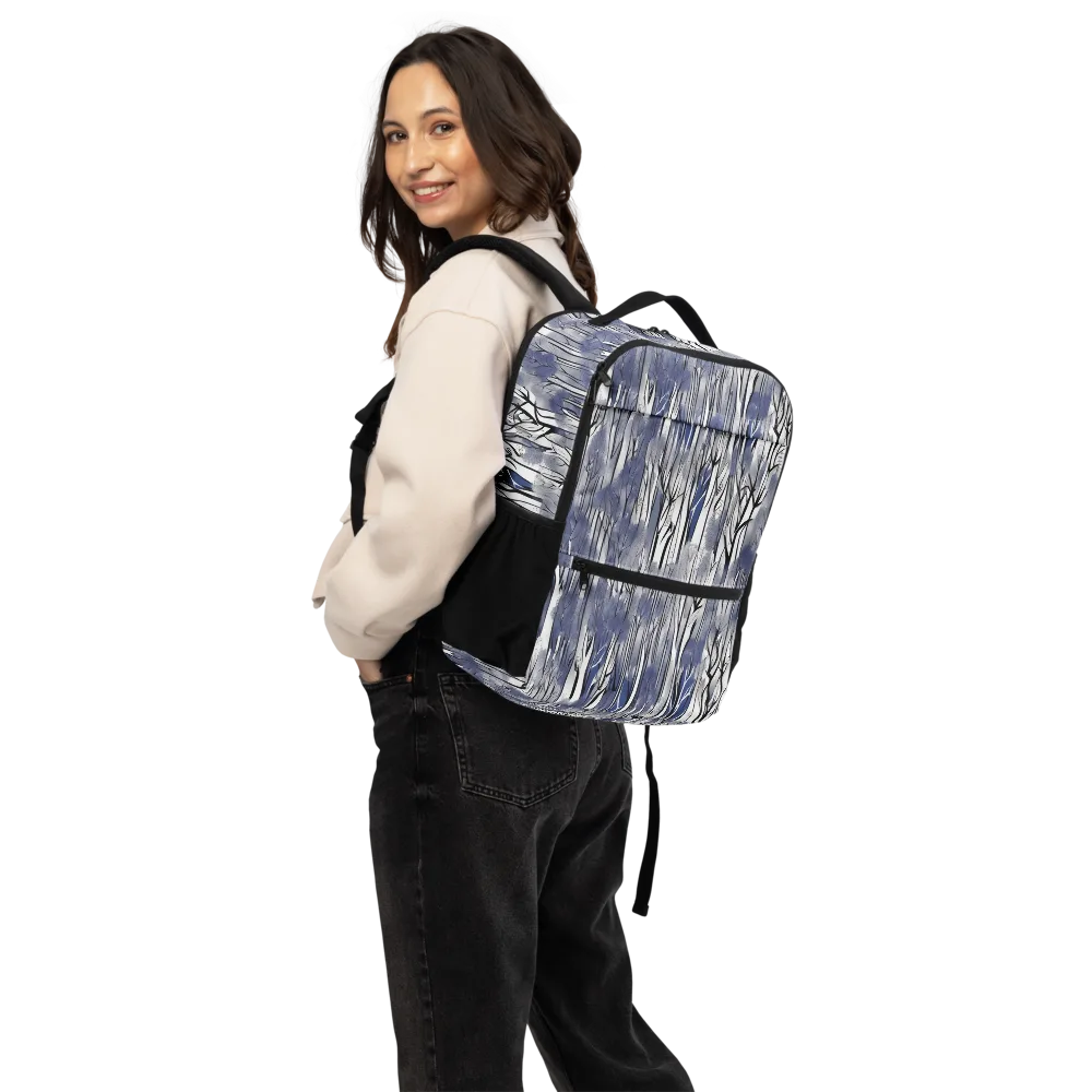 Bluewood Veil on Utility Backpack — Back