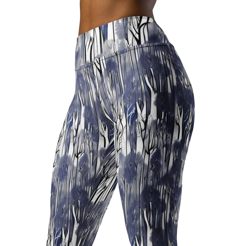 Bluewood Veil on Yoga Leggings — Left Front
