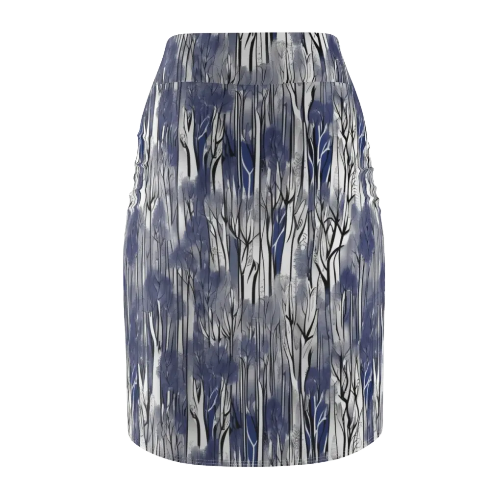 Bluewood Veil on Pencil Skirt — Back