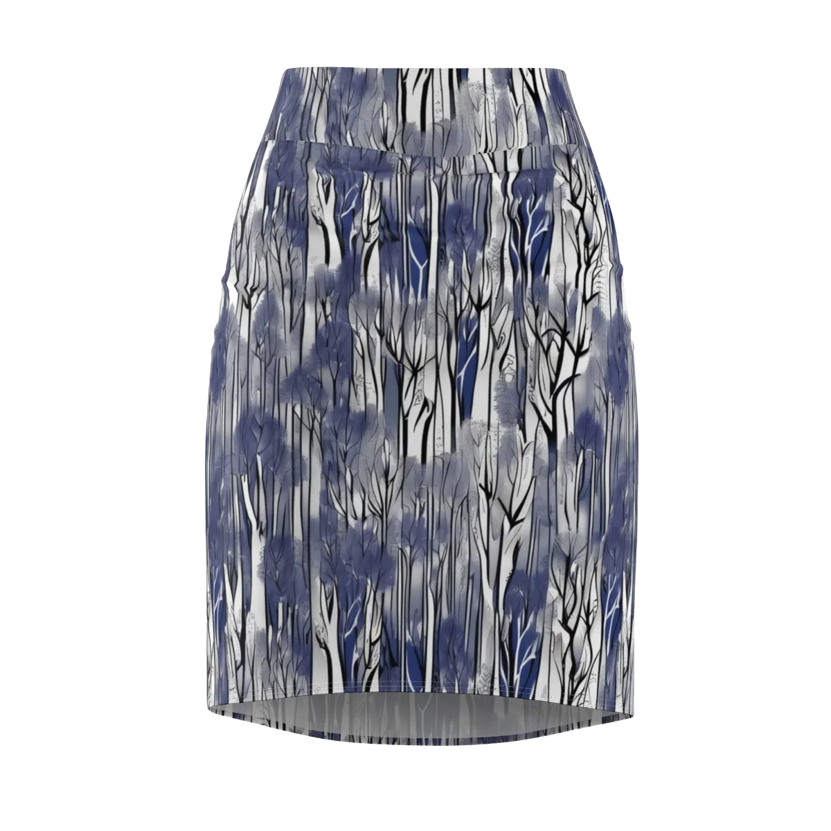 Bluewood Veil on Pencil Skirt — Front