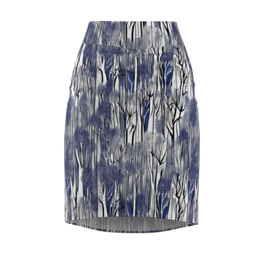 Bluewood Veil on a Pencil Skirt