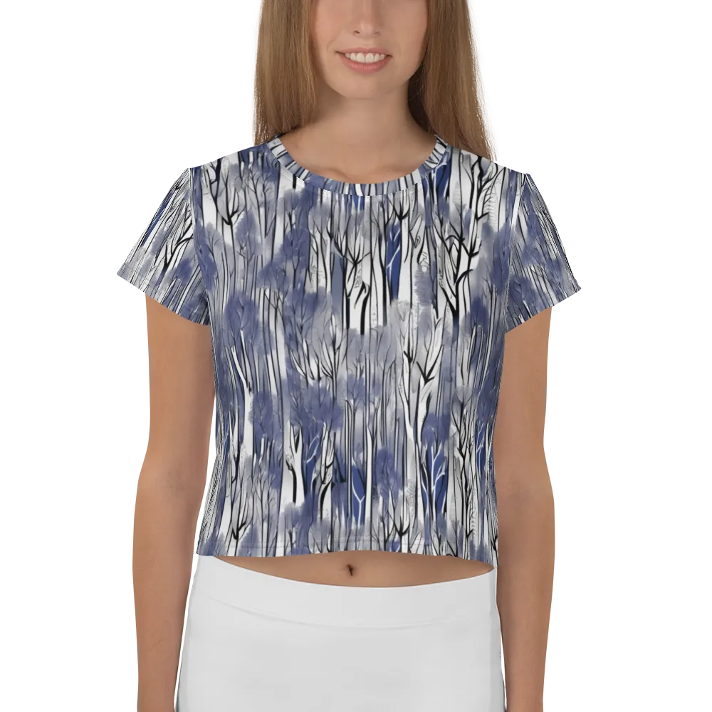 Bluewood Veil on Crop Tee — Front