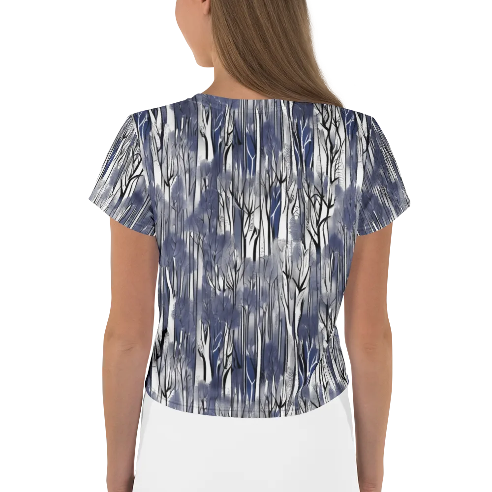 Bluewood Veil on Crop Tee — Back