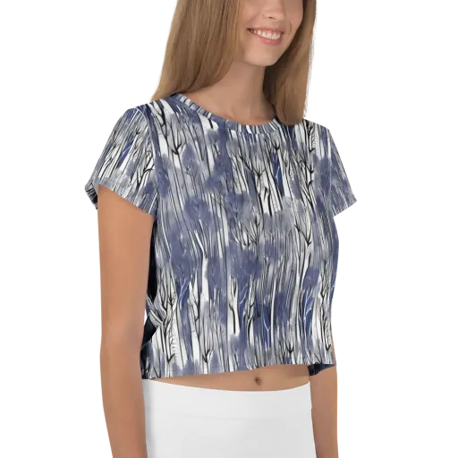 Bluewood Veil on a Crop Tee