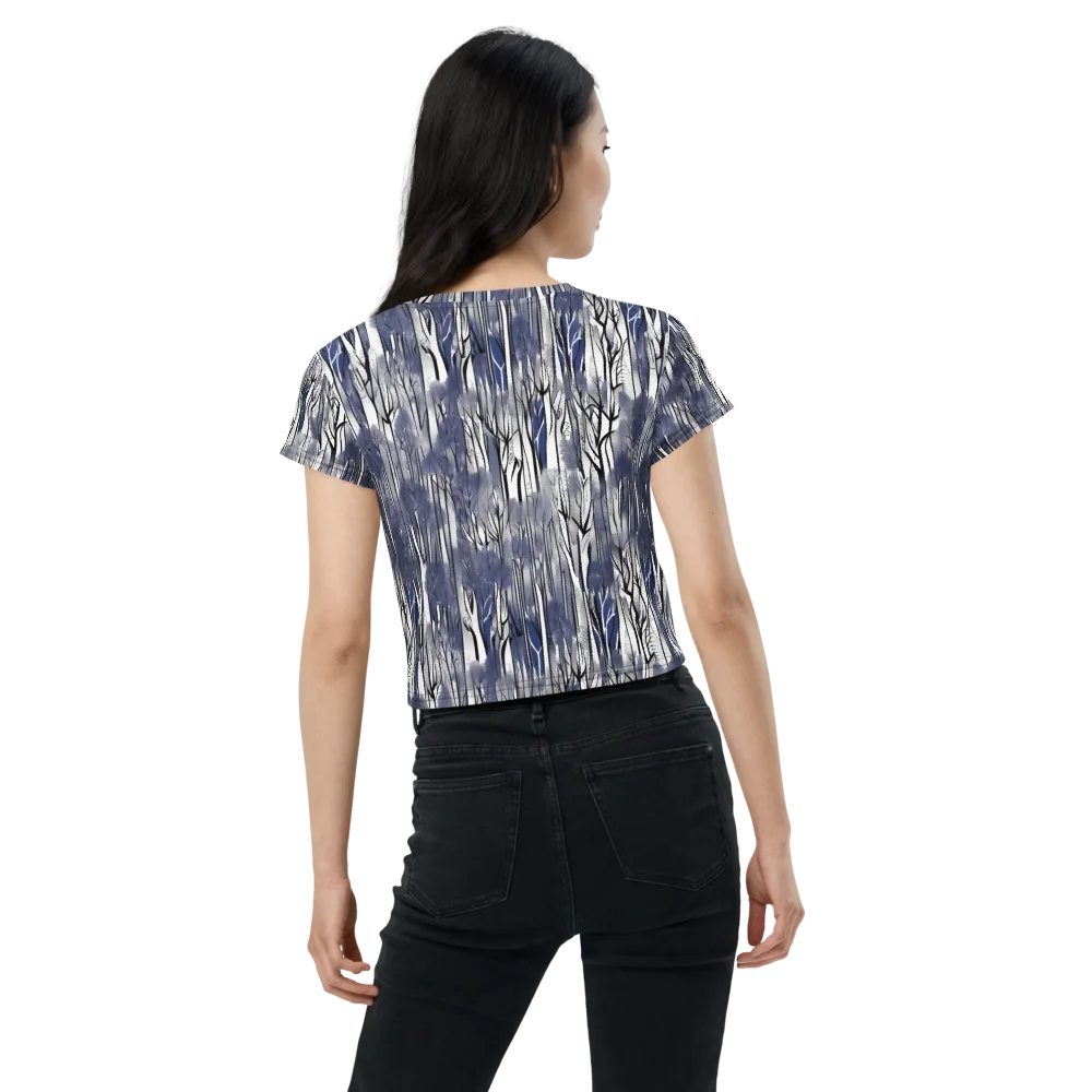 Bluewood Veil on Crop Tee — Back
