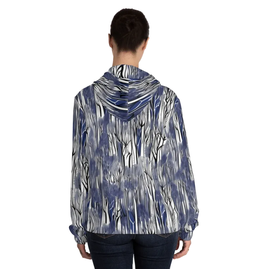 Bluewood Veil on Women's Full-Zip Hoodie — Back On Person