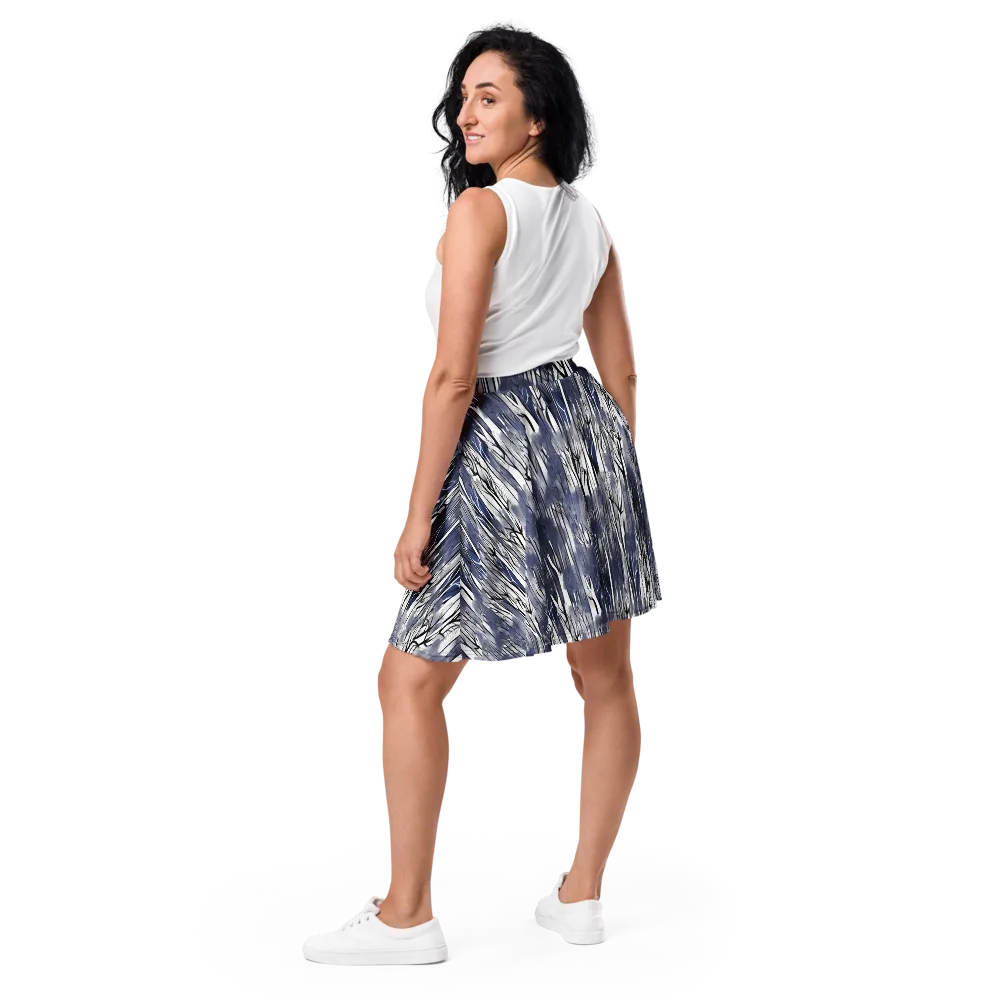 Bluewood Veil on Skater Skirt — Back
