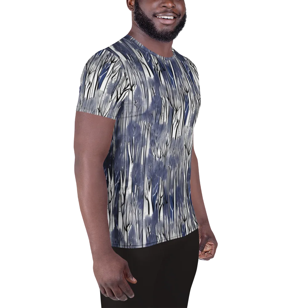 Bluewood Veil on Men's Athletic T-Shirt — Right