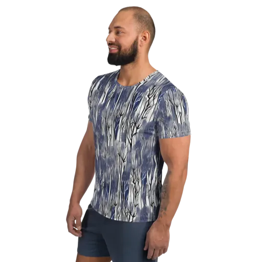 Bluewood Veil on a Men's Athletic T-Shirt