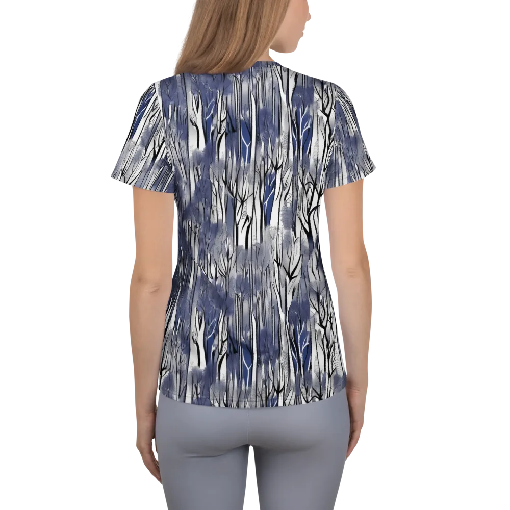 Bluewood Veil on Women's Athletic T-Shirt — Back