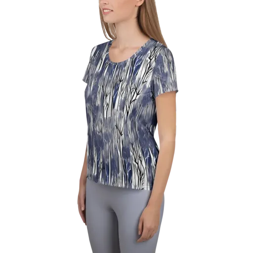Bluewood Veil on a Women's Athletic T-Shirt