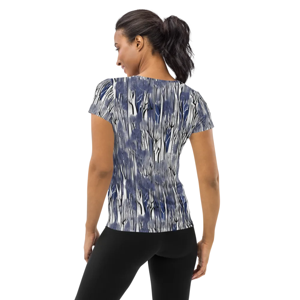 Bluewood Veil on Women's Athletic T-Shirt — Back