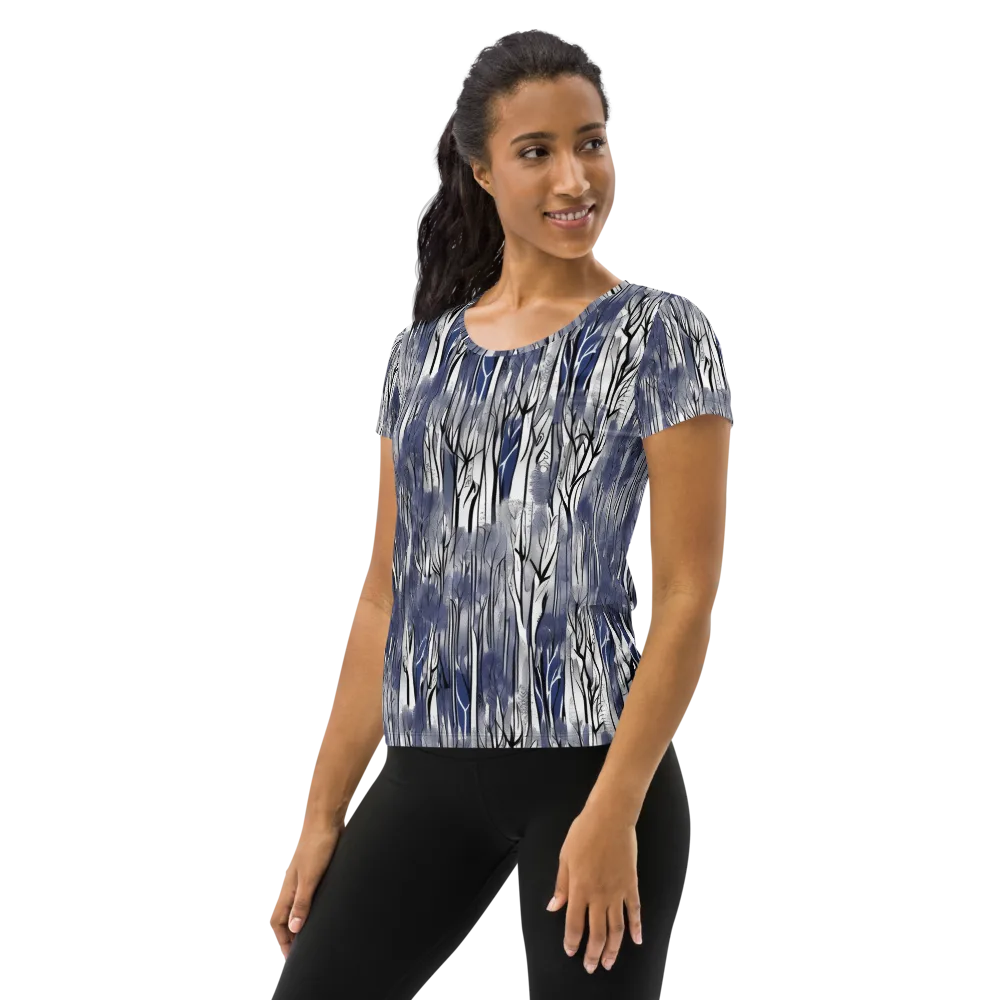 Bluewood Veil on Women's Athletic T-Shirt — Left
