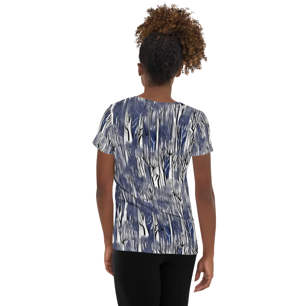 Bluewood Veil on Women's Athletic T-Shirt — Back