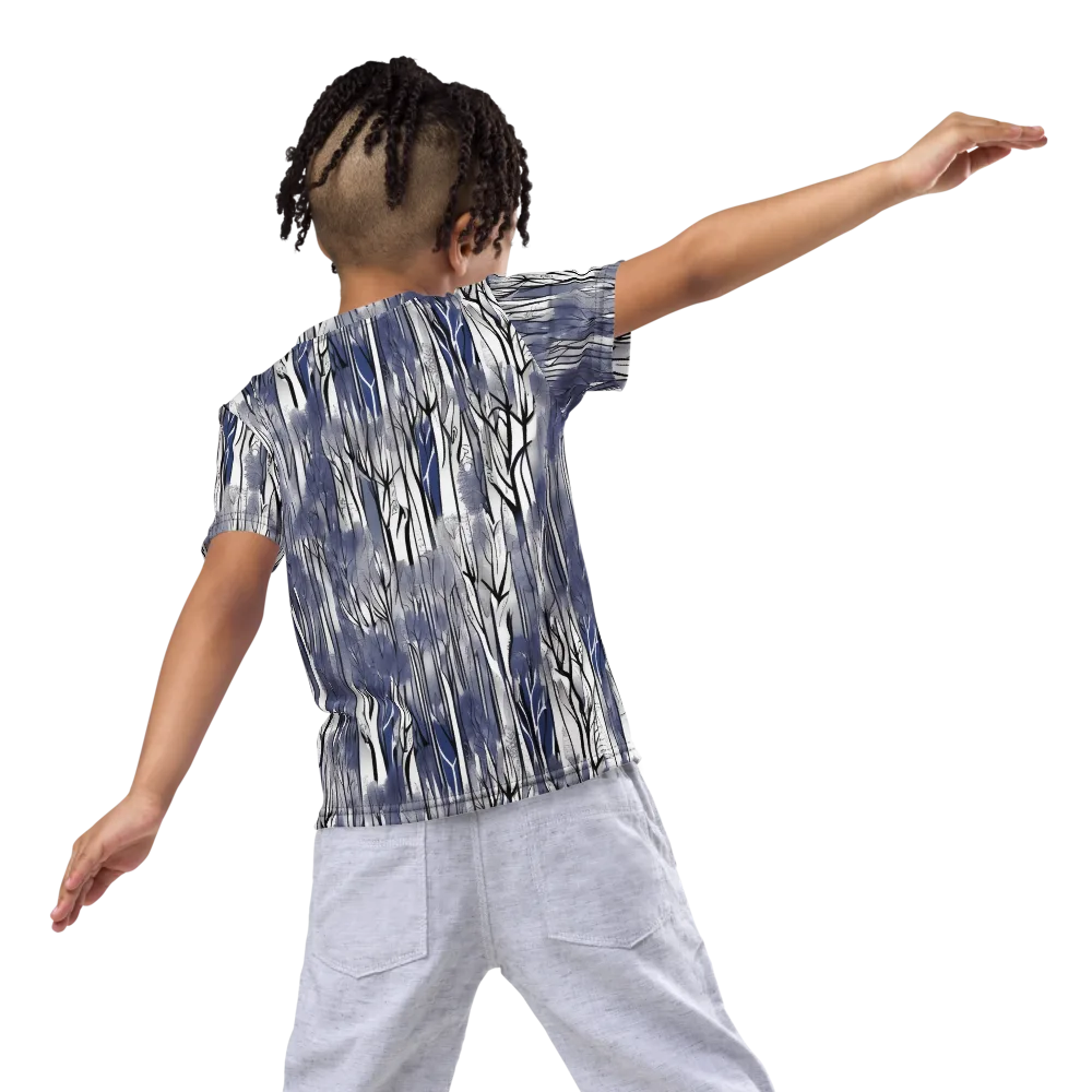 Bluewood Veil on Kids Crew Neck T-Shirt — Back