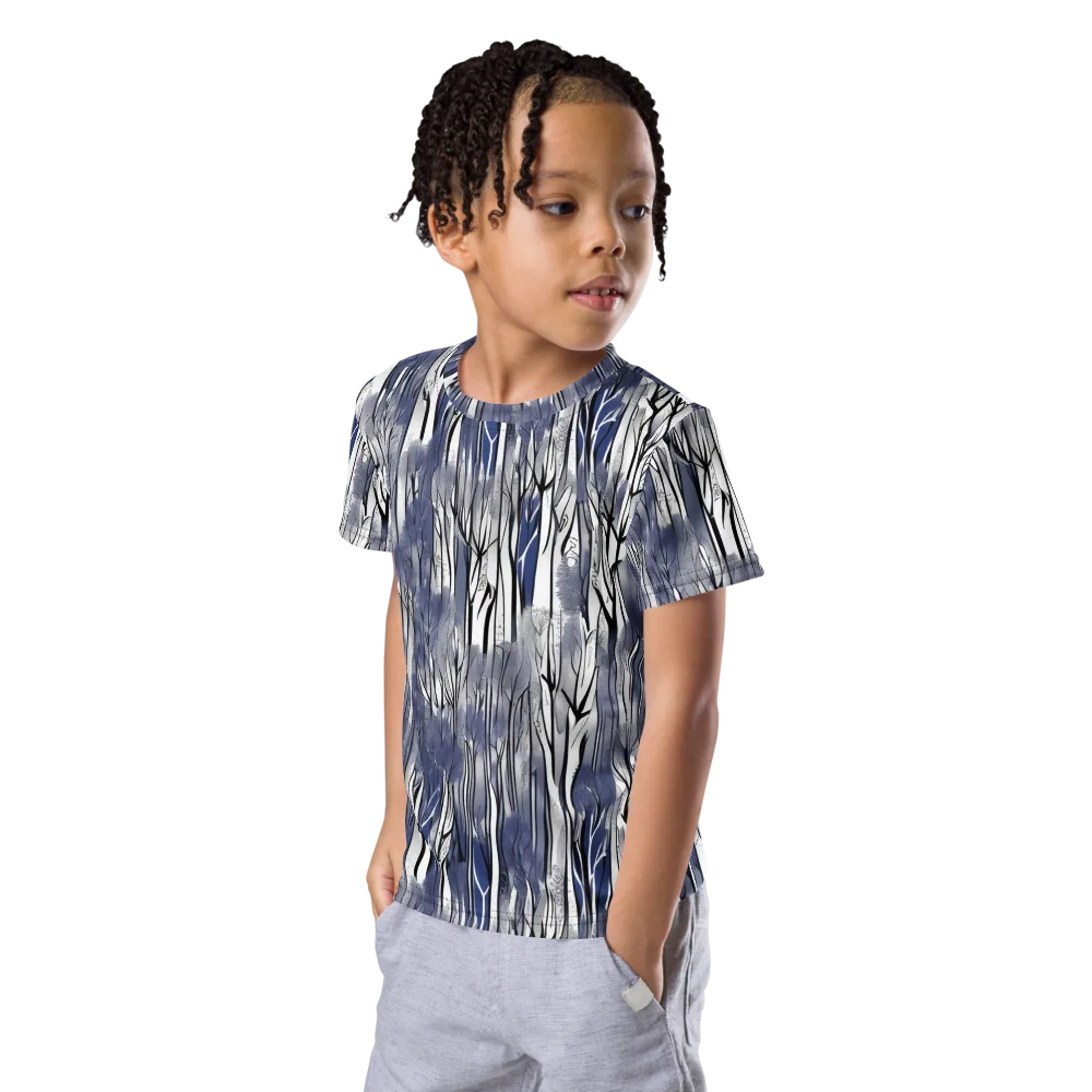 Bluewood Veil on Kids Crew Neck T-Shirt — Left Front