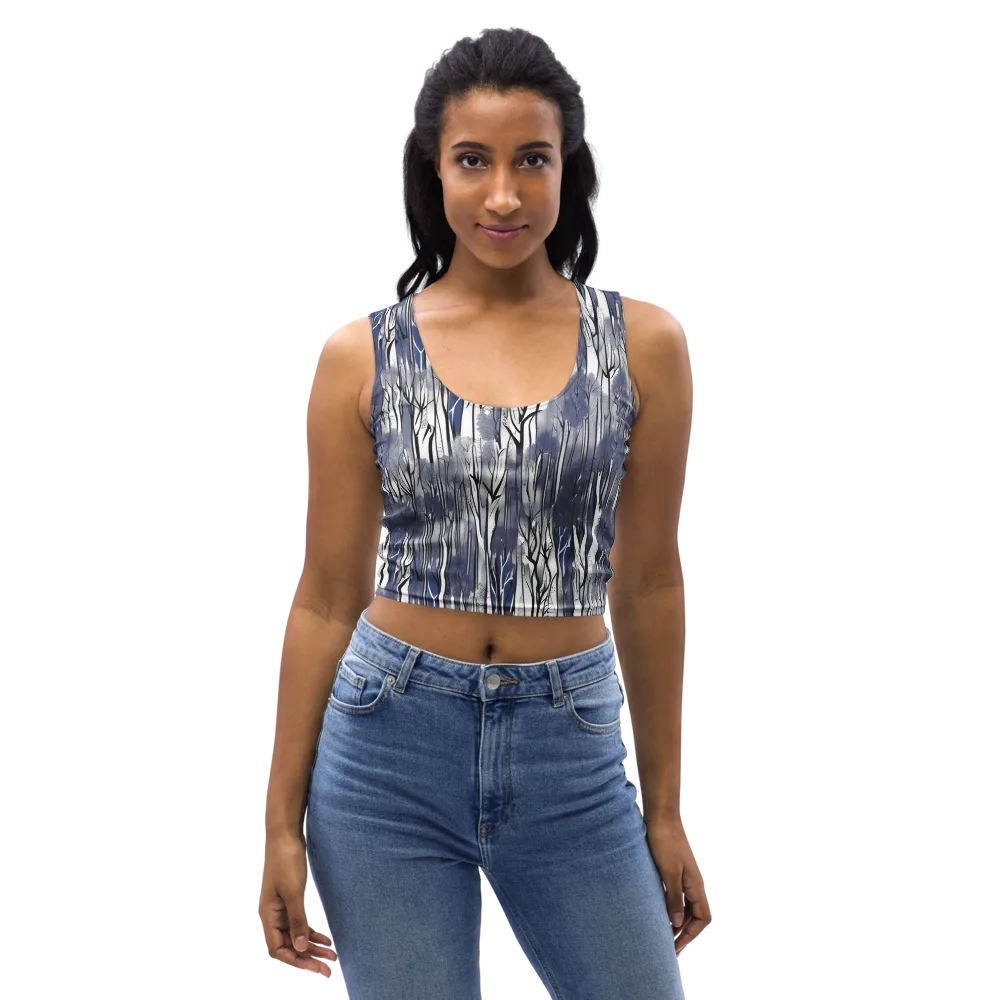 Bluewood Veil on Crop Top — Front