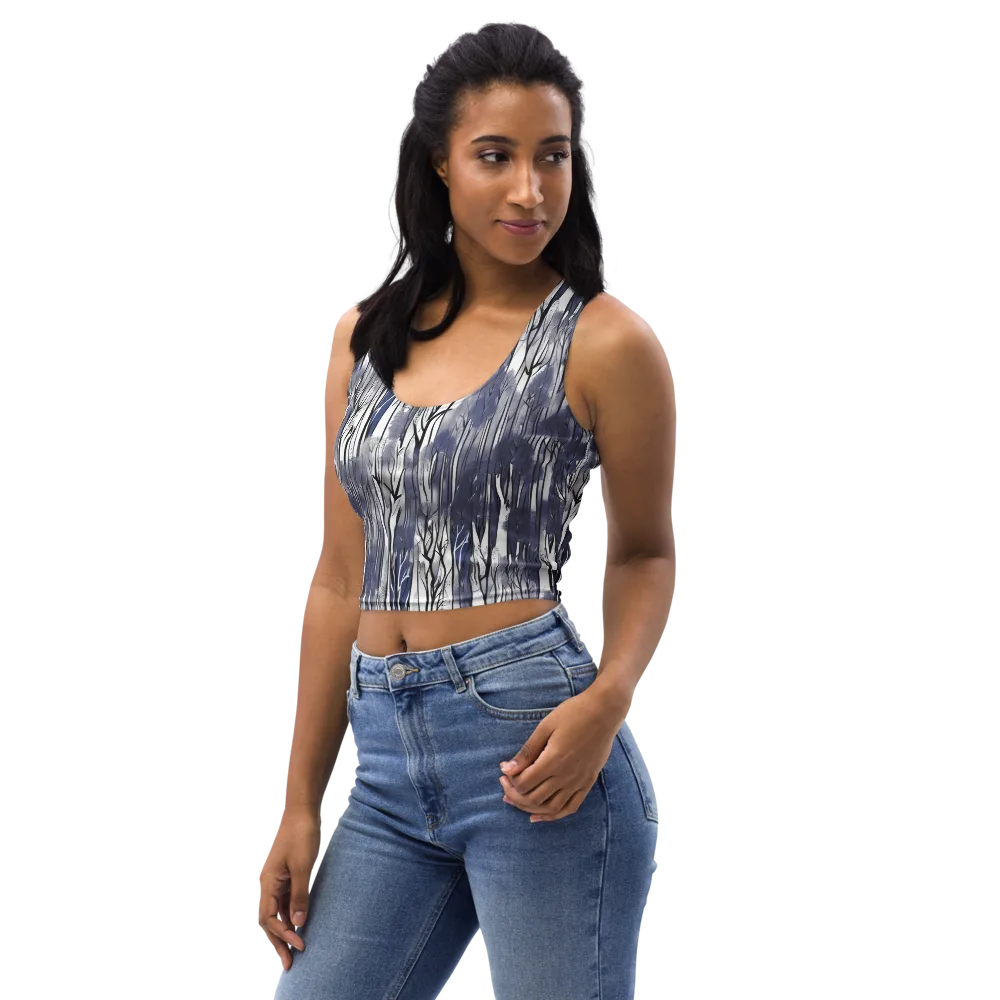 Bluewood Veil on Crop Top — Left Front