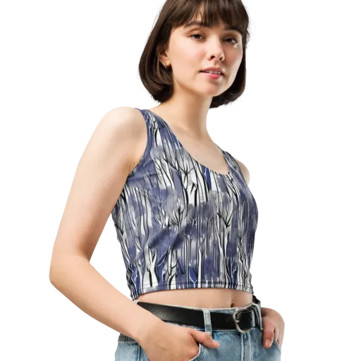 Bluewood Veil on a Crop Top
