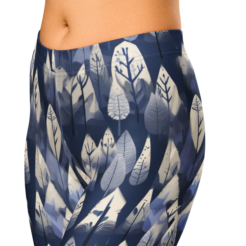 Winter Forest on Capri Leggings — Zoomed-in
