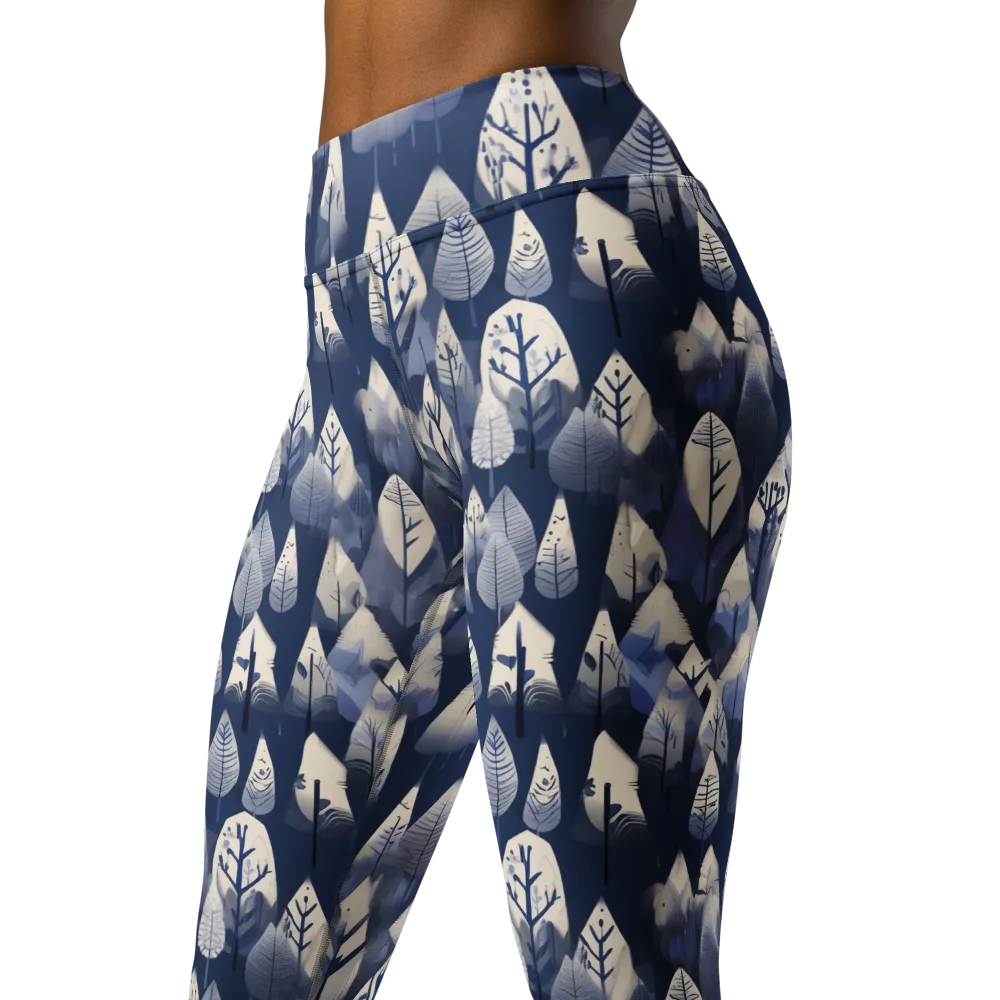 Winter Forest on Yoga Leggings — Left Front