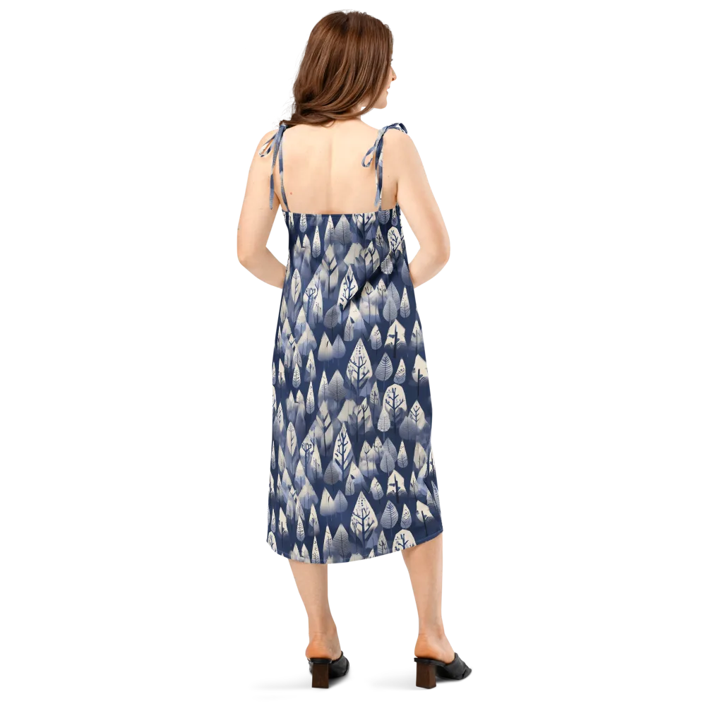 Winter Forest on Slip Dress — Back