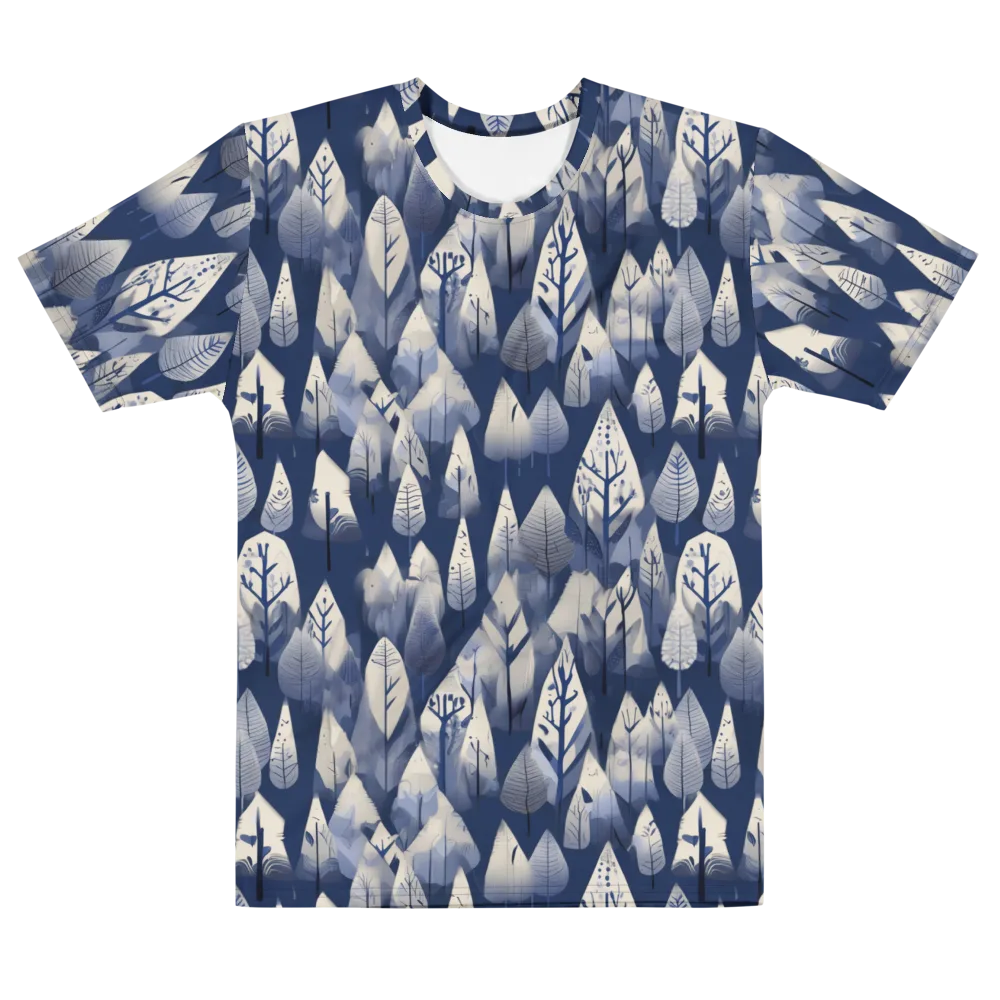 Winter Forest on Men's Cotton Crew Neck T-Shirt — Front