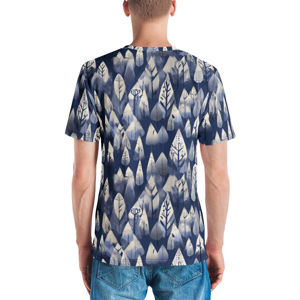 Winter Forest on Men's Crew Neck T-Shirt — Back
