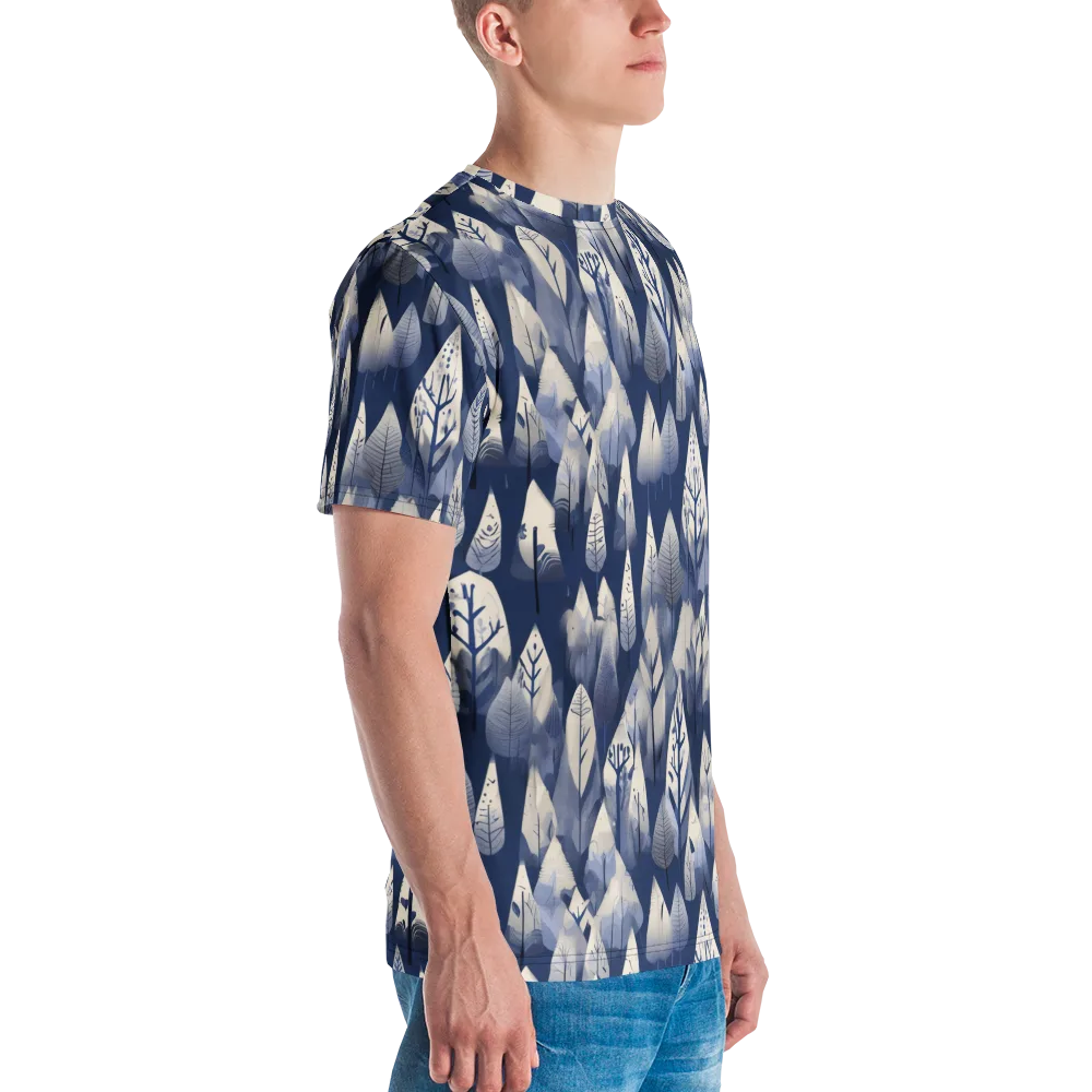 Winter Forest on Men's Crew Neck T-Shirt — Right