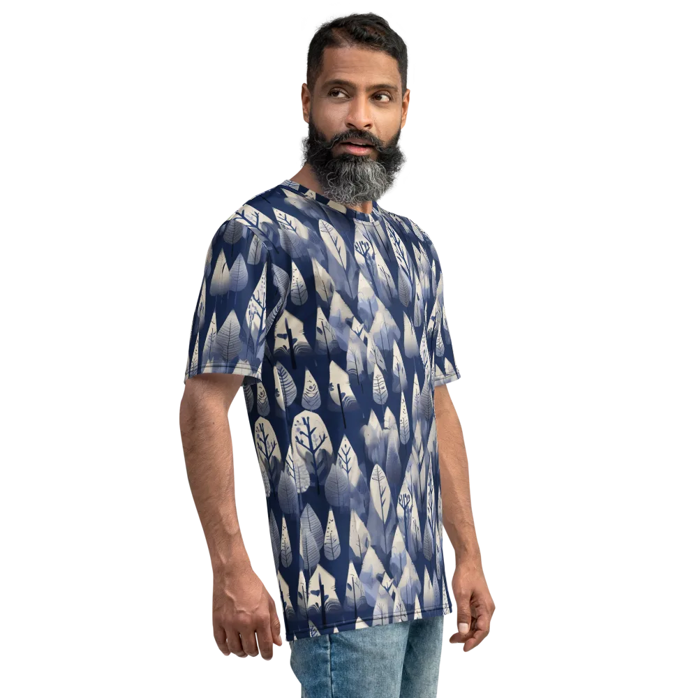 Winter Forest on Men's Crew Neck T-Shirt — Right