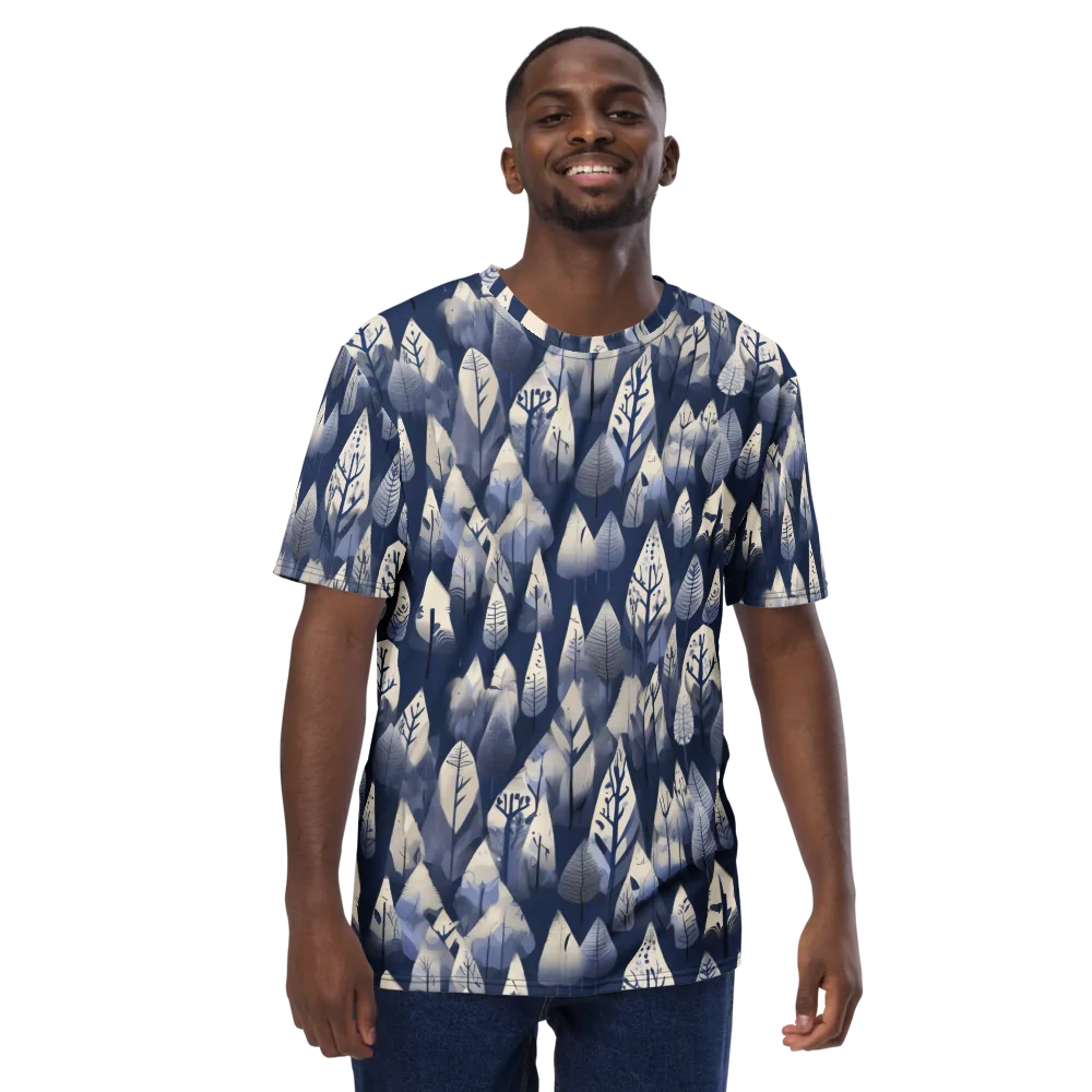 Winter Forest on Men's Crew Neck T-Shirt — Front