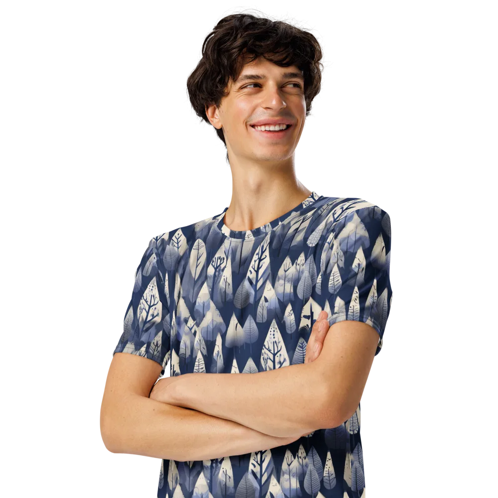Winter Forest on Men's Crew Neck T-Shirt — Left Front