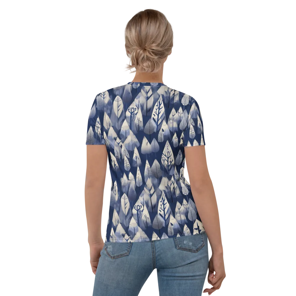 Winter Forest on Women's Crew Neck T-Shirt — Back