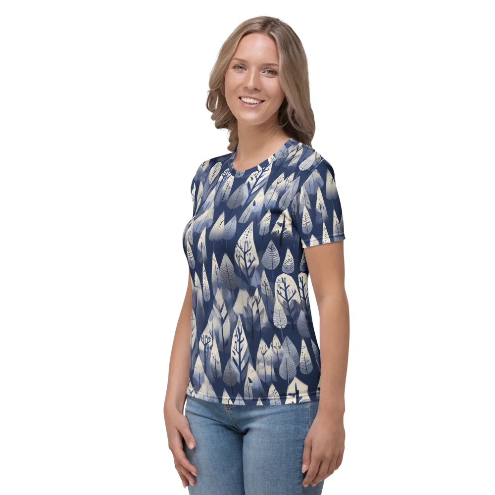 Winter Forest on Women's Crew Neck T-Shirt — Left
