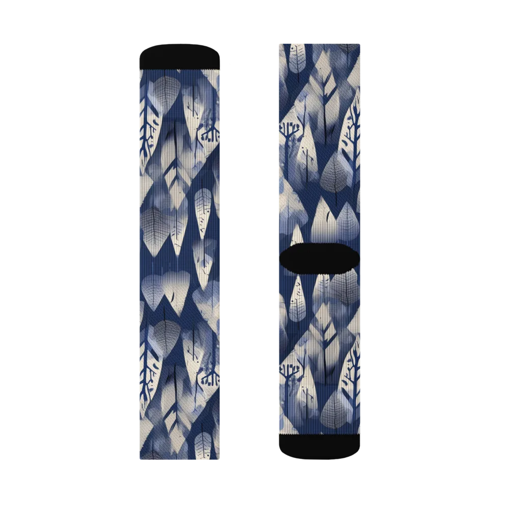Winter Forest on Socks — Left Sock