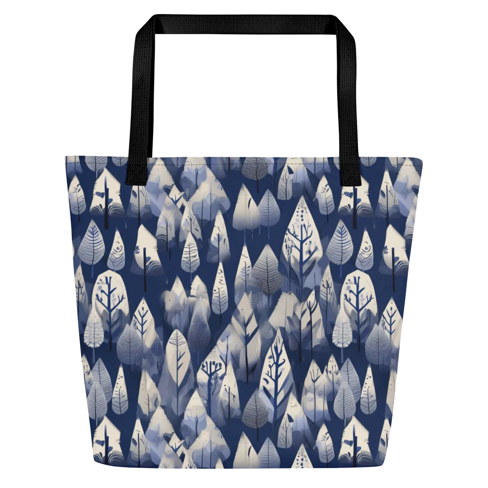 Winter Forest on Large Tote Bag W/ Pocket — Front