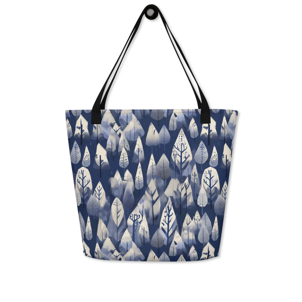 Winter Forest on Large Tote Bag W/ Pocket — Front