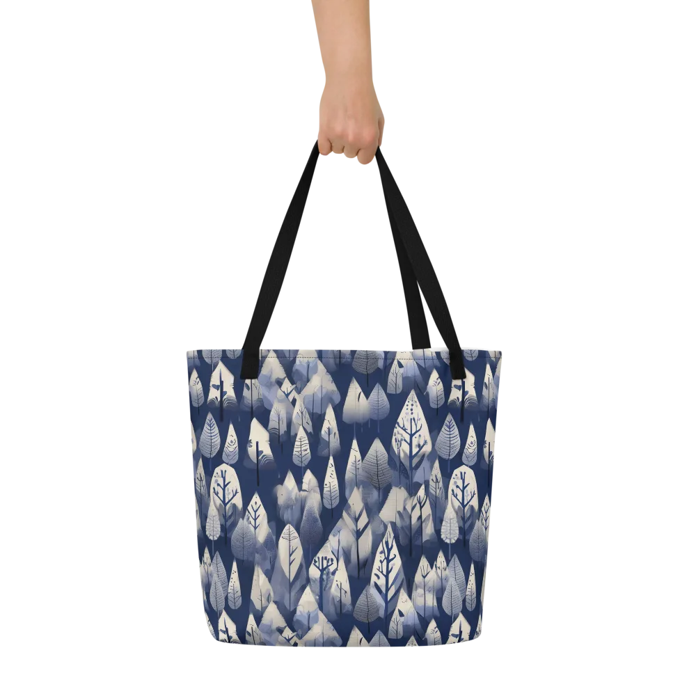 Winter Forest on Large Tote Bag W/ Pocket — Front