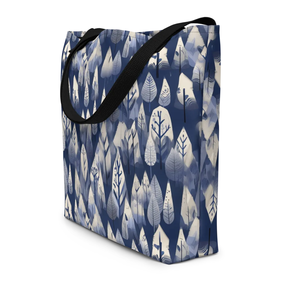 Winter Forest on Large Tote Bag W/ Pocket — Front