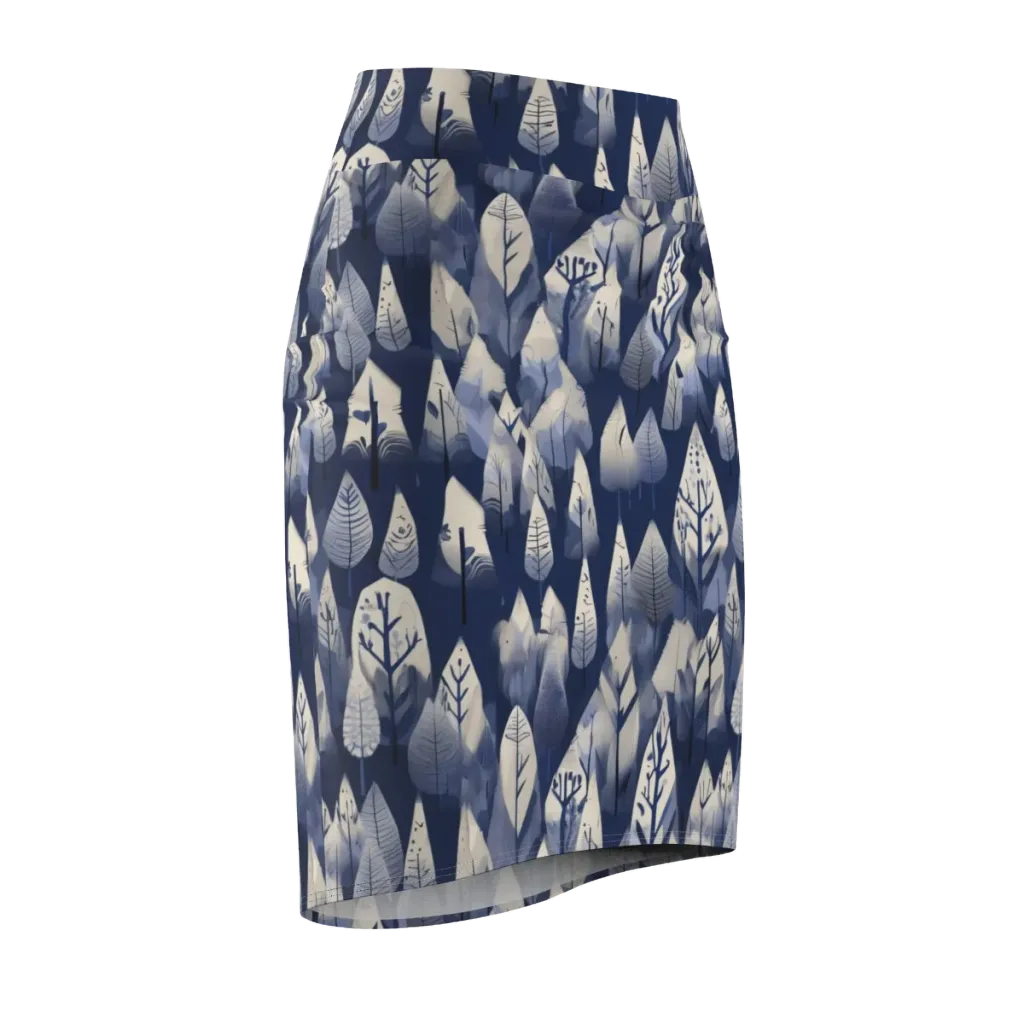 Winter Forest on Pencil Skirt — Front Side