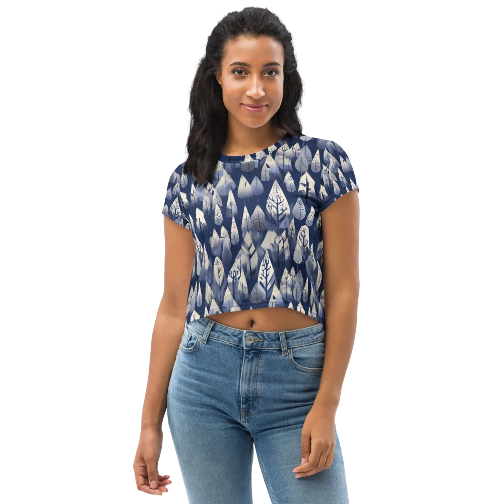 Winter Forest on Crop Tee — Front