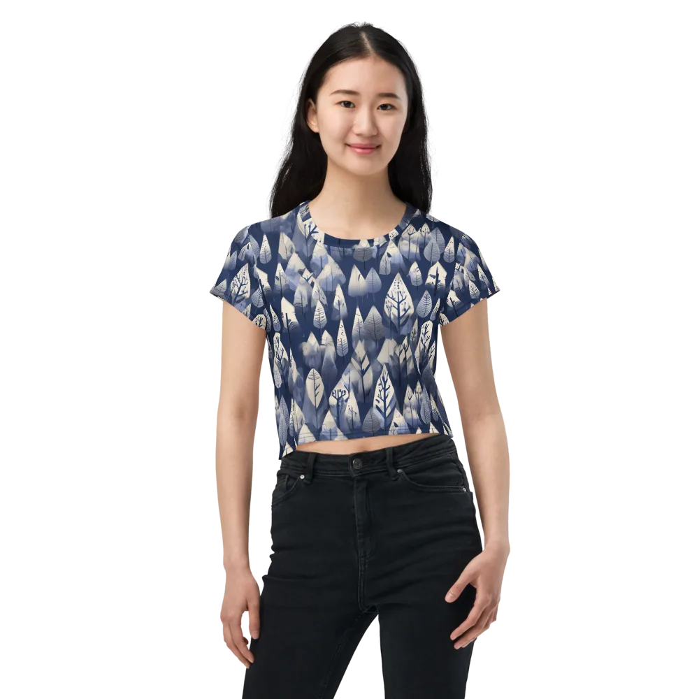 Winter Forest on Crop Tee — Front