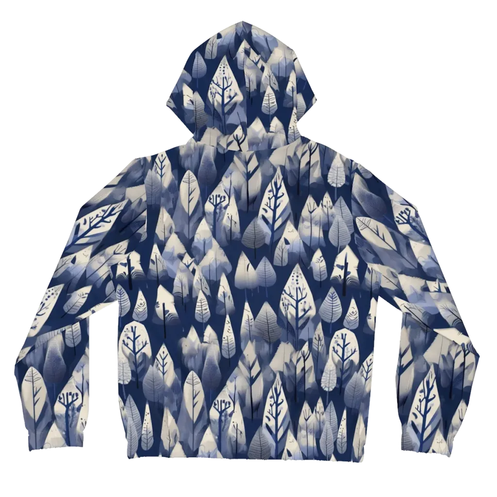 Winter Forest on Women's Full-Zip Hoodie — Back