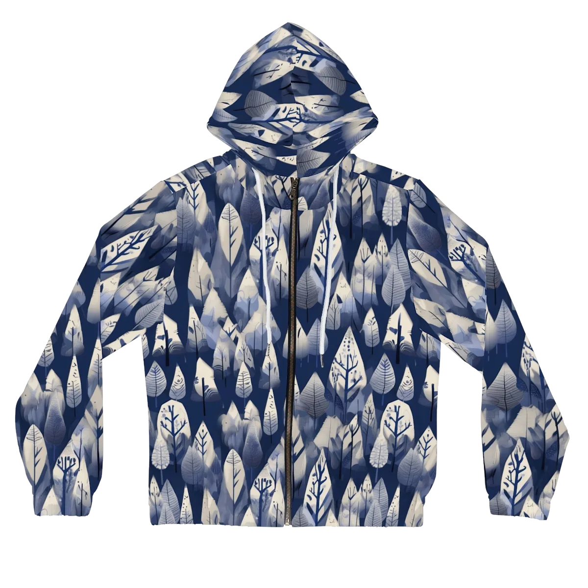 Winter Forest on Women's Full-Zip Hoodie — Front