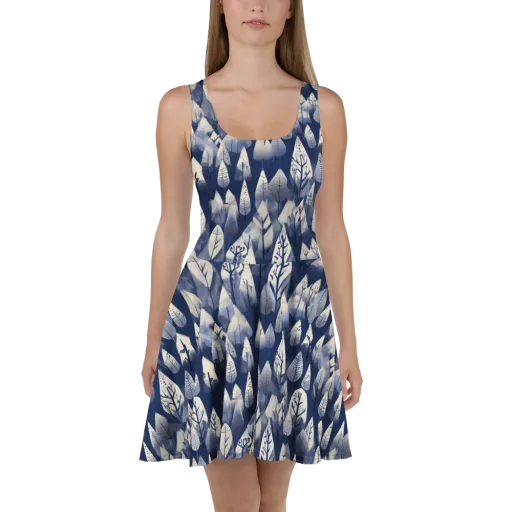 Winter Forest on a Skater Dress