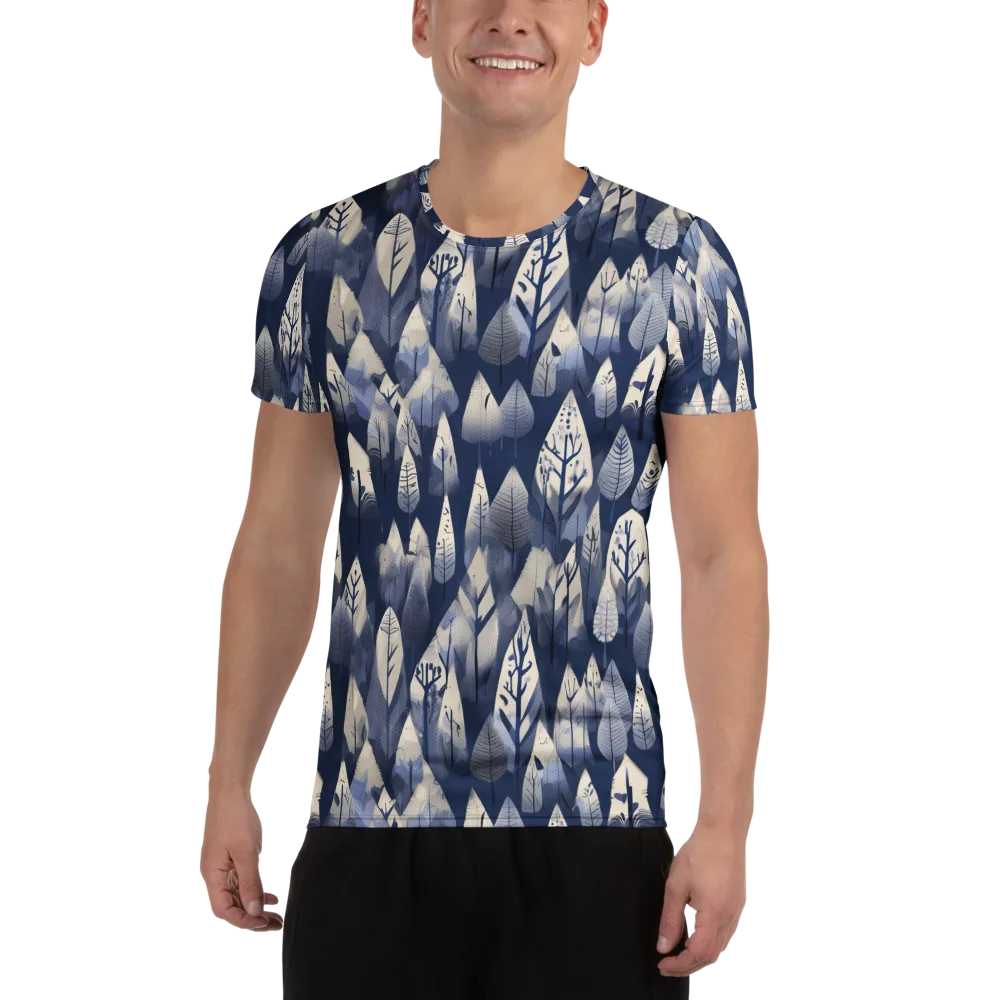 Winter Forest on Men's Athletic T-Shirt — Front